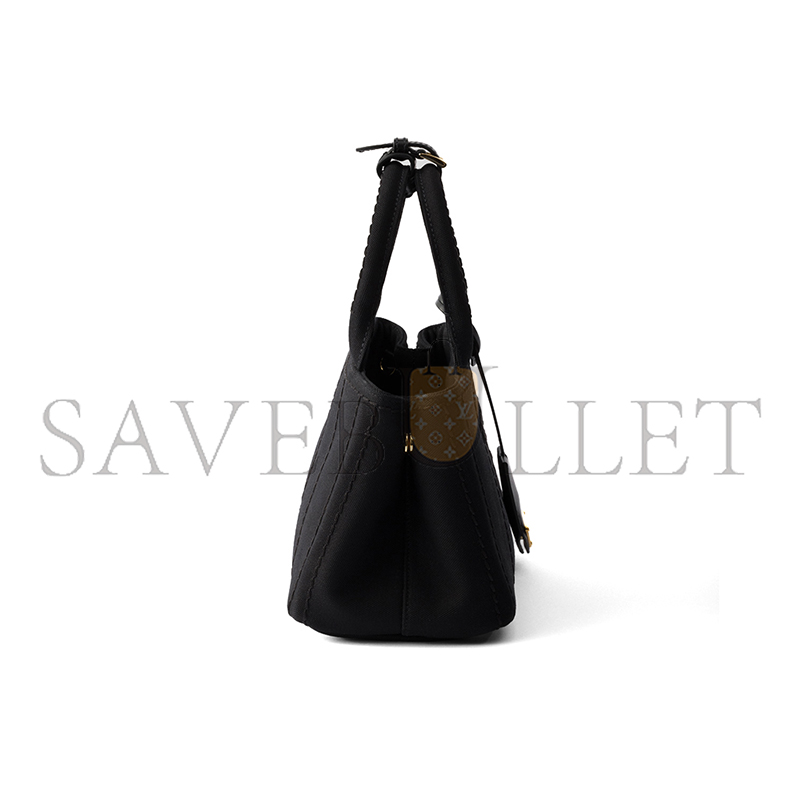 PRADA JARDINIÈRE MINI COTTON CANVAS HANDBAG 1BA038 (22*15*13cm)